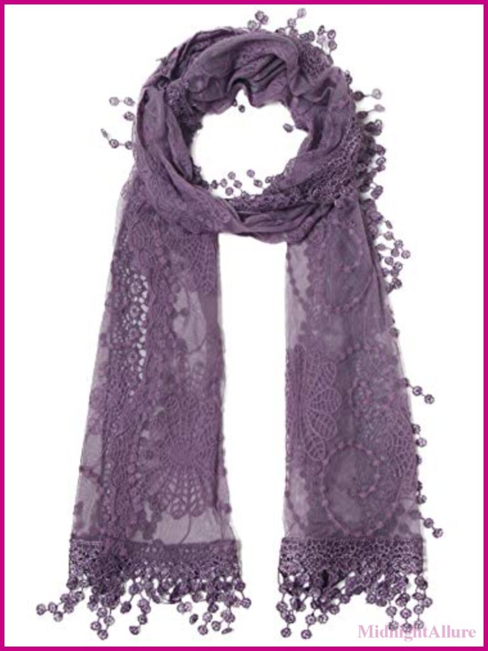 Lace Teardrop Fringe Scarf Lightweight Bridesmaid Shawl Wrap